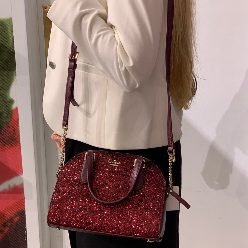 ❤️ NWT Kate Spade Glitter Crossbody Satchel - Picture 3 of 8